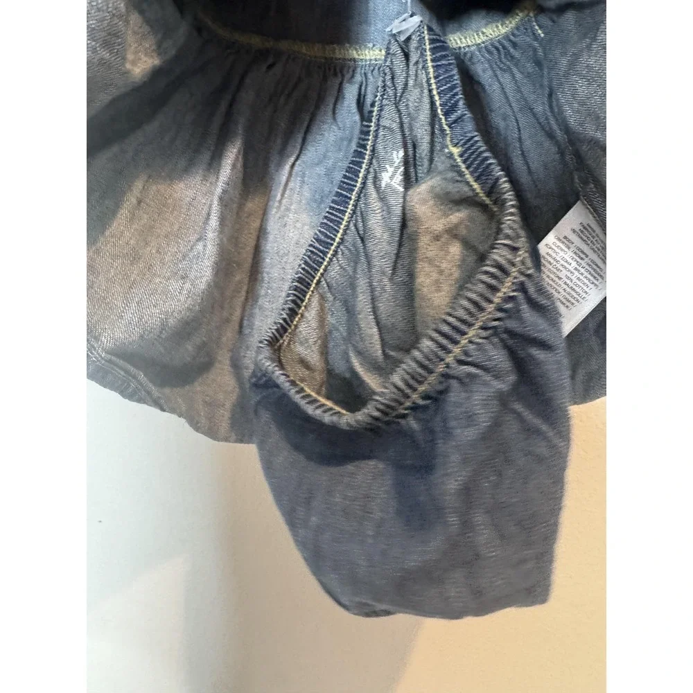 Ralph Lauren Denim Shirt Dress Set Baby Girls 0-3 Months Blue Long Sleeve